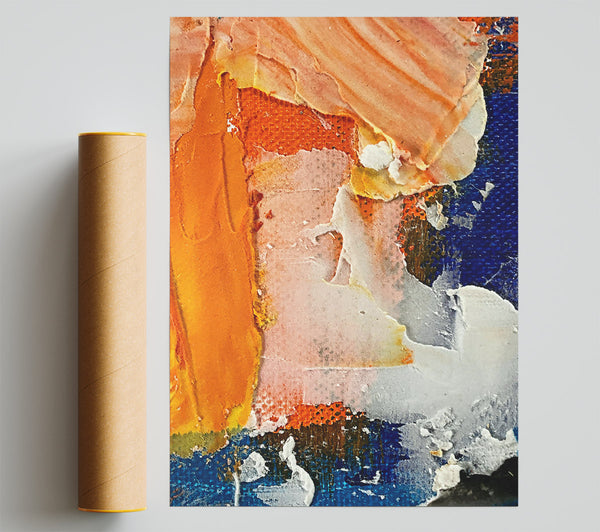 Orange Abstract Layers Giclee Print