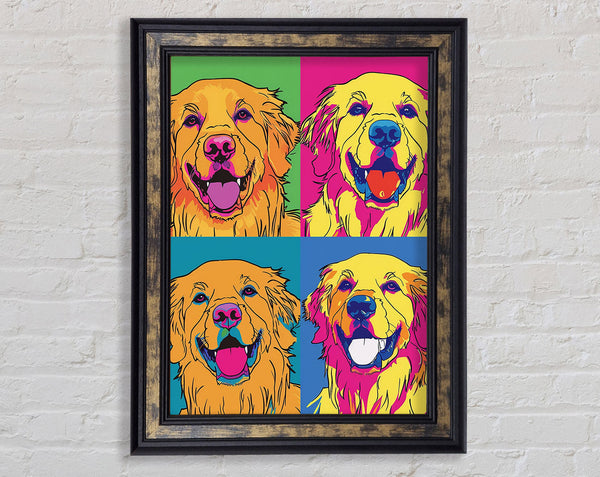 Dog Collage Pop Art Framed Print