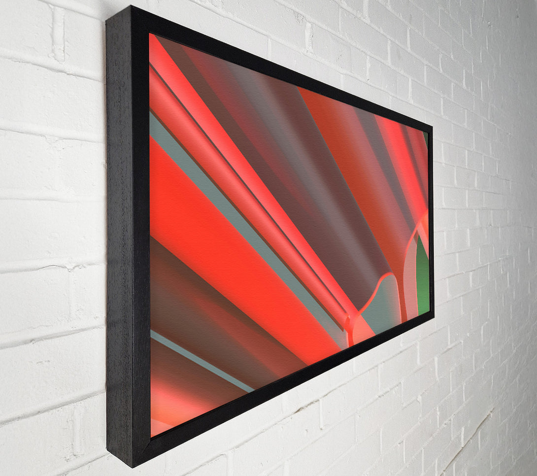  A Canvas Print of Coral Abstract Lines Canvas Print