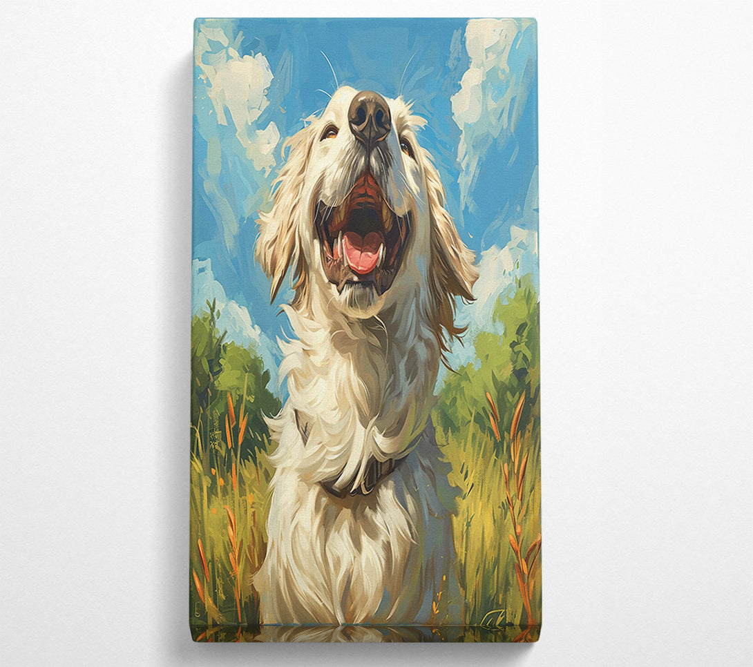  A Canvas Print of Dog In The Countryside Canvas Print