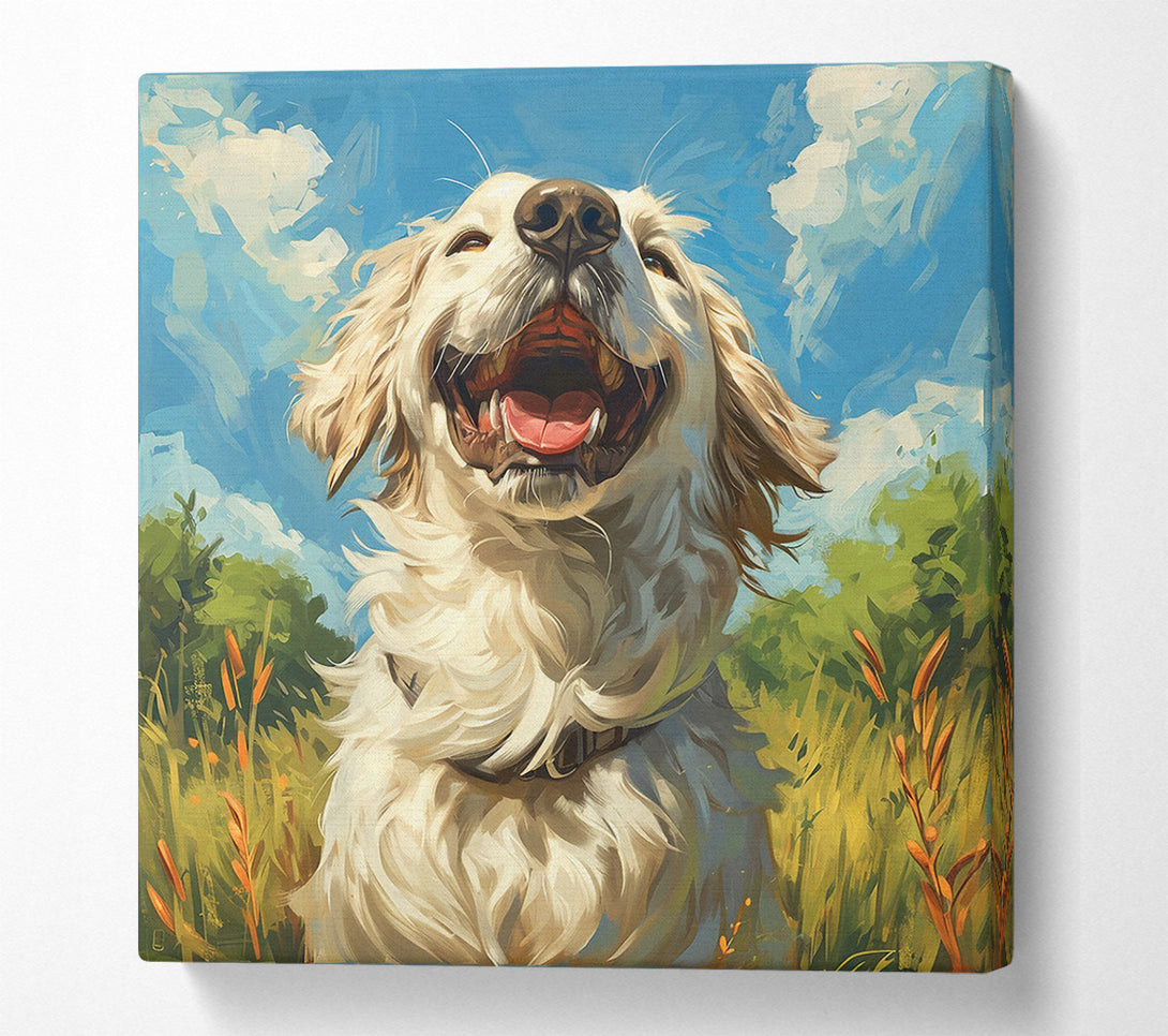  A Canvas Print of Dog In The Countryside Canvas Print