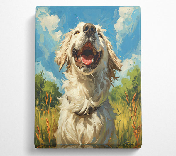  A Canvas Print of Dog In The Countryside Canvas Print