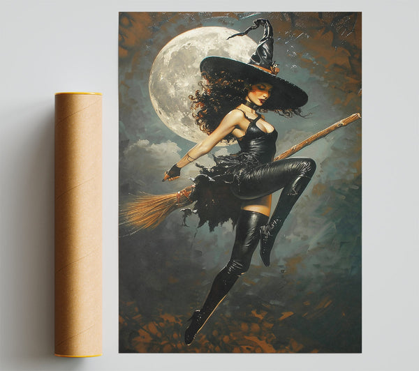 Black Moon Witch Flight Giclee Print