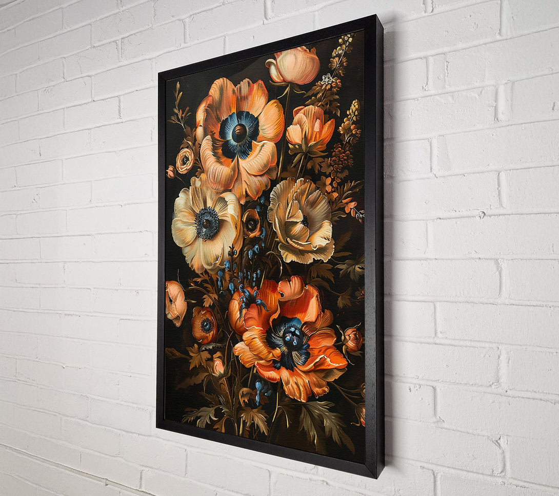  A Canvas Print of Crimson Floral Bouquet Canvas Print