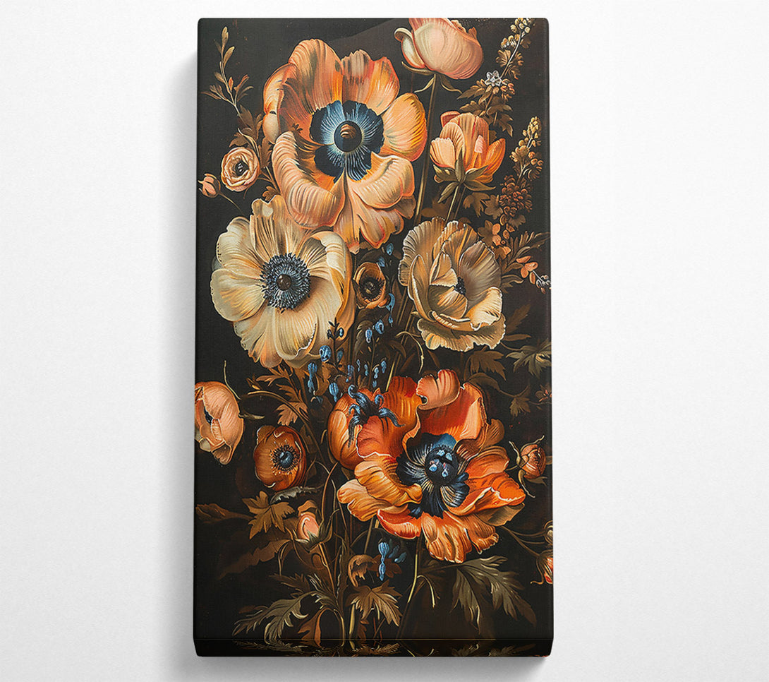  A Canvas Print of Crimson Floral Bouquet Canvas Print