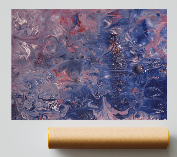 Indigo Cosmic Flow Print