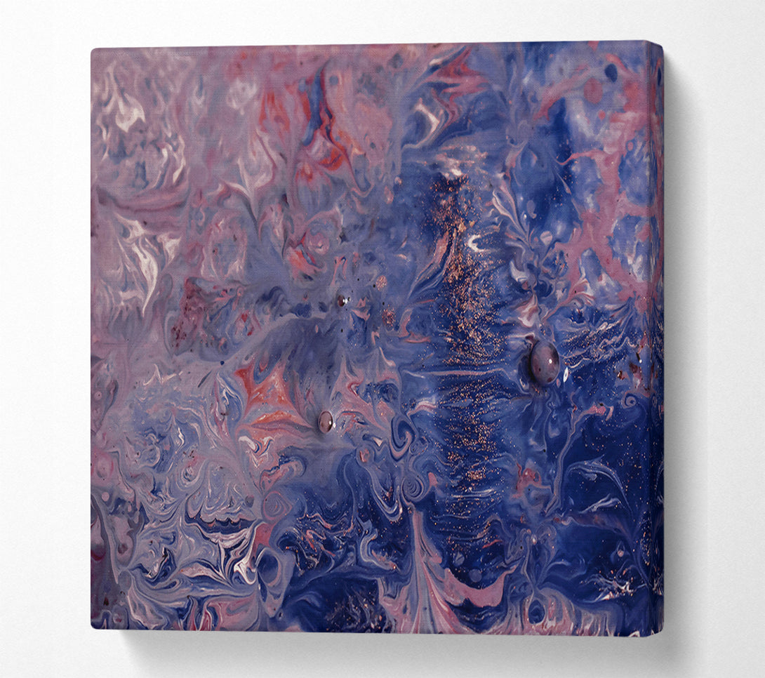  A Canvas Print of Indigo Cosmic Flow Canvas Art