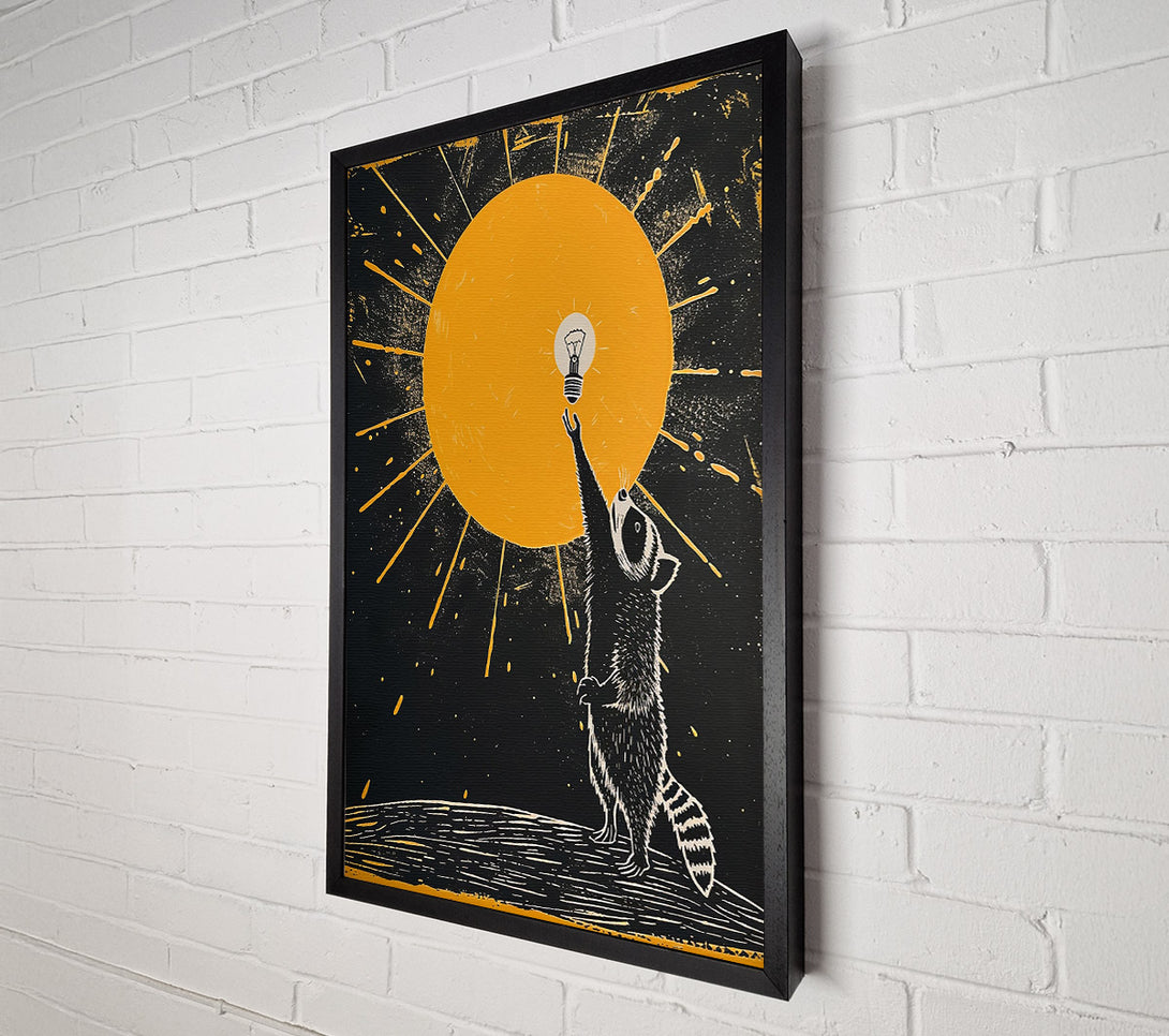  A Canvas Print of Golden Raccoon'S Wish Canvas Print