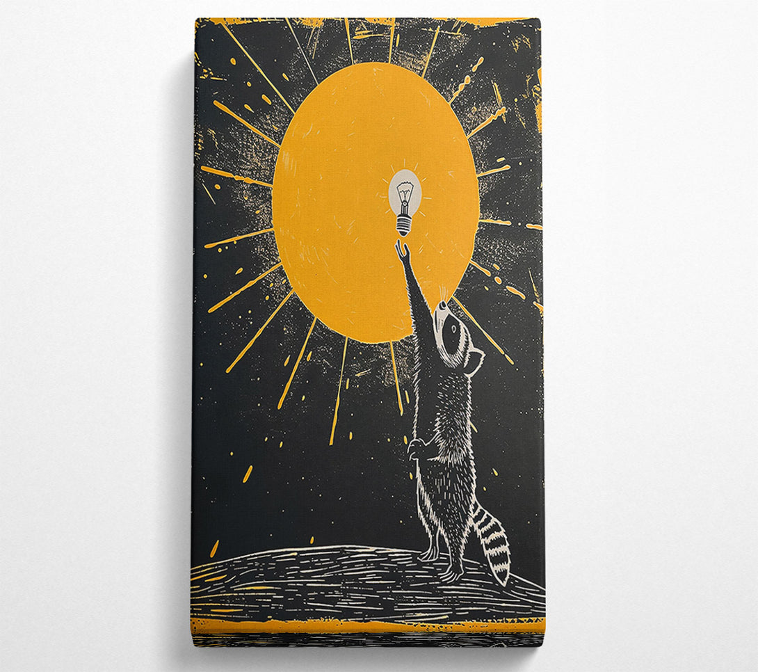  A Canvas Print of Golden Raccoon'S Wish Canvas Print