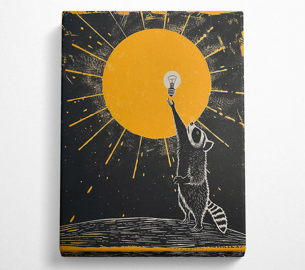  A Canvas Print of Golden Raccoon'S Wish Canvas Print