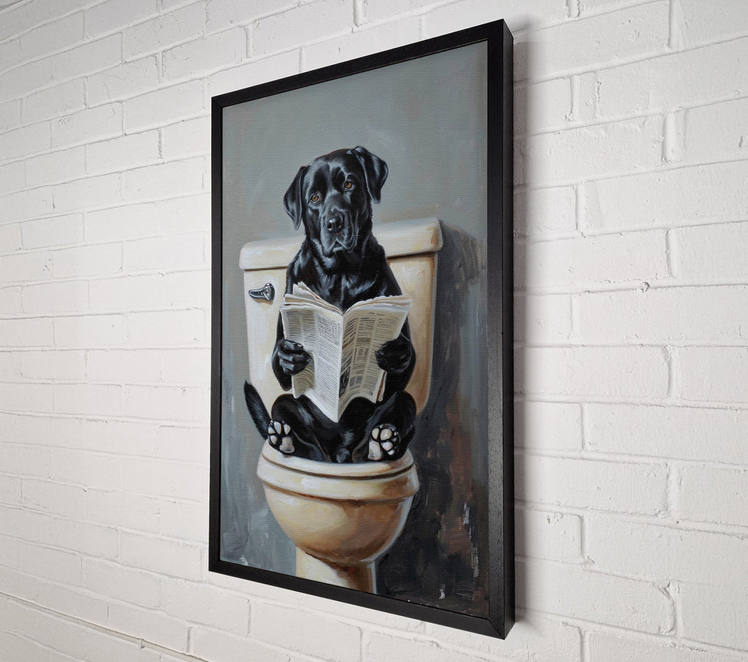  A Canvas Print of Dog Newspaper Canvas Art