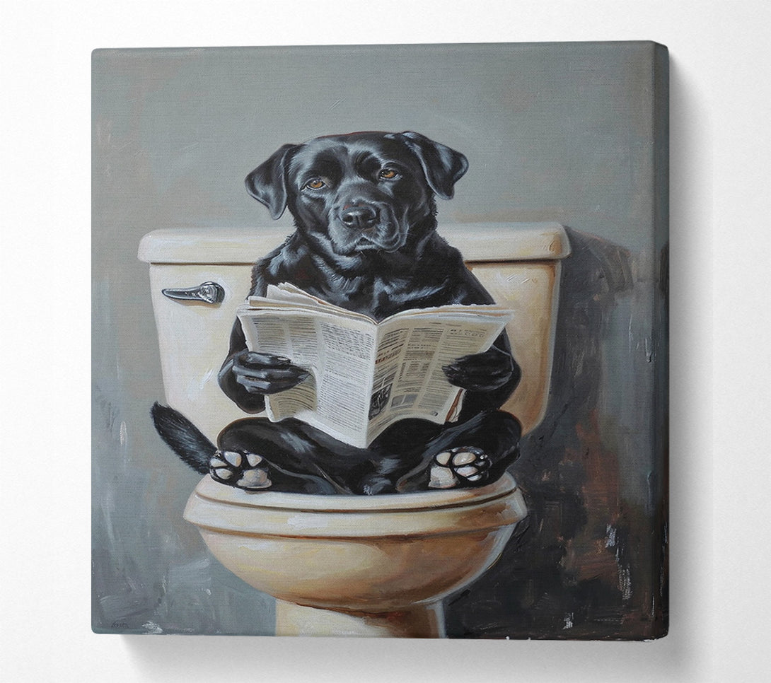  A Canvas Print of Dog Newspaper Canvas Art