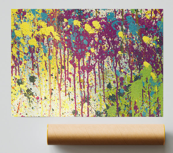 Yellow Splatter Symphony. Print