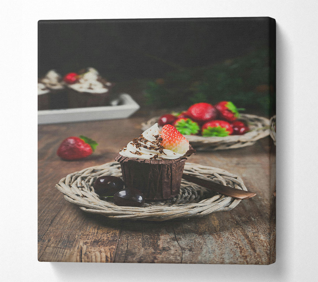  A Canvas Print of Chocolate Cherry Delight Canvas Print