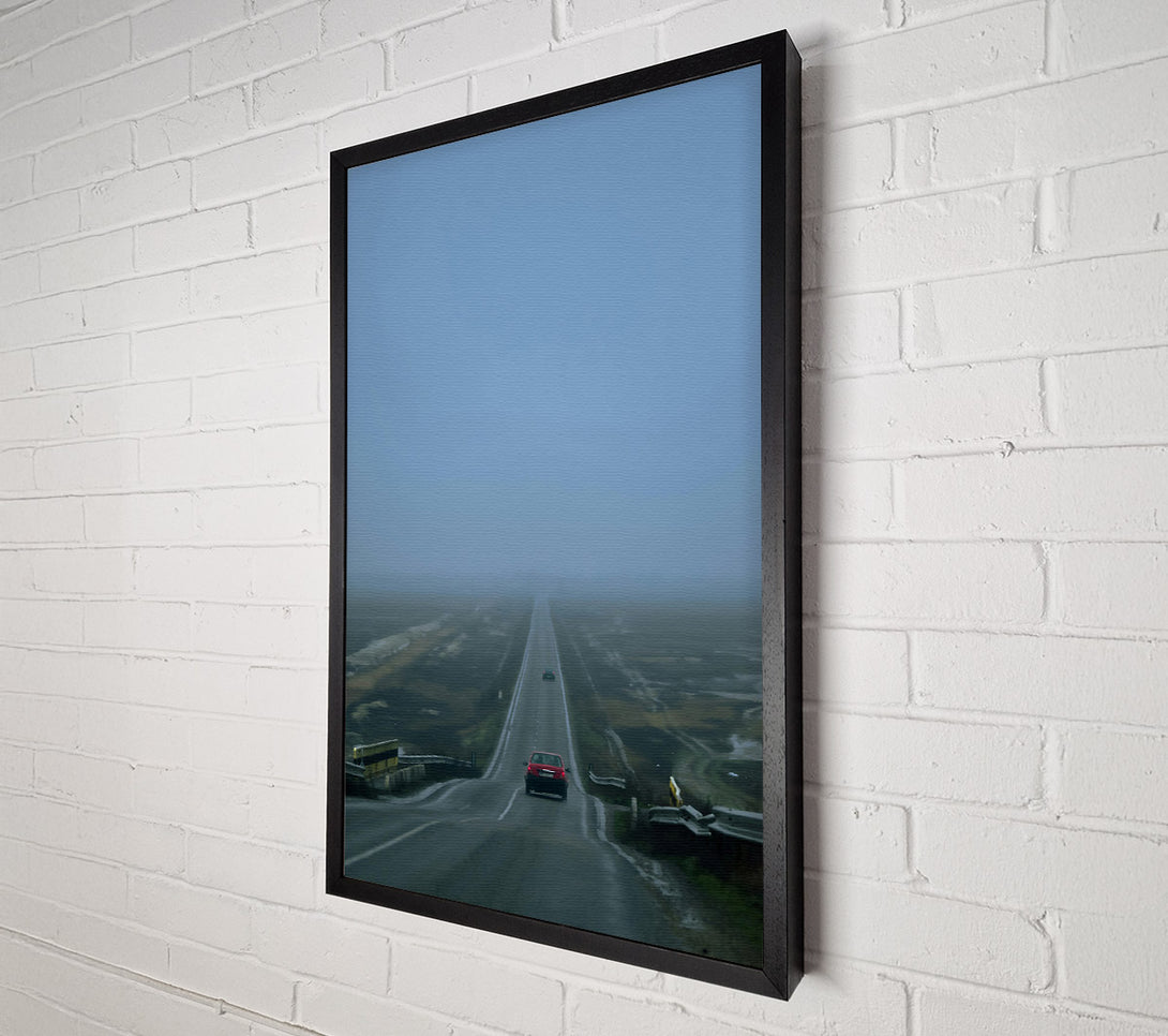  A Canvas Print of Blue Foggy Driveway Canvas Wall Art