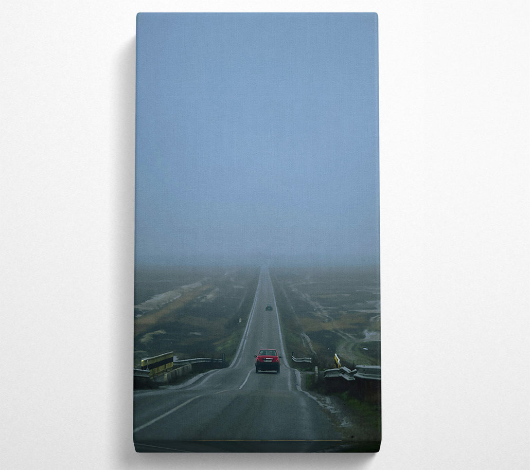  A Canvas Print of Blue Foggy Driveway Canvas Wall Art