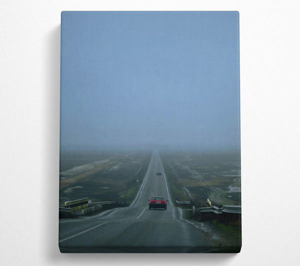  A Canvas Print of Blue Foggy Driveway Canvas Wall Art