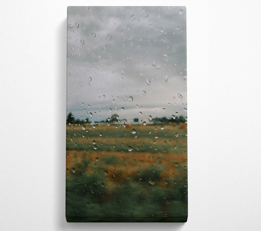  A Canvas Print of Grey Day Raindrops Canvas Art