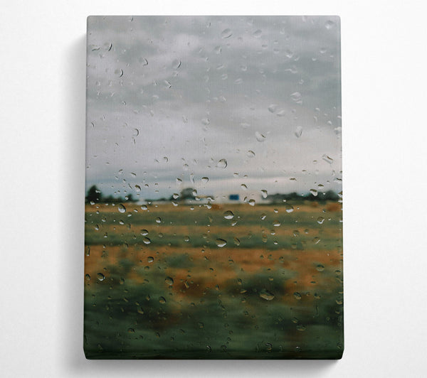  A Canvas Print of Grey Day Raindrops Canvas Art