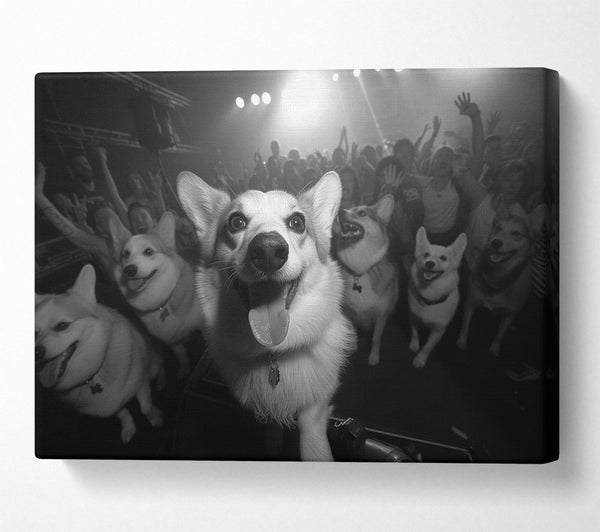  A Canvas Print of Dog Rave Canvas Wall Art