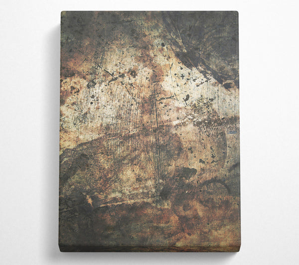  A Canvas Print of Rust And Ochre Abstract Canvas Wall Art