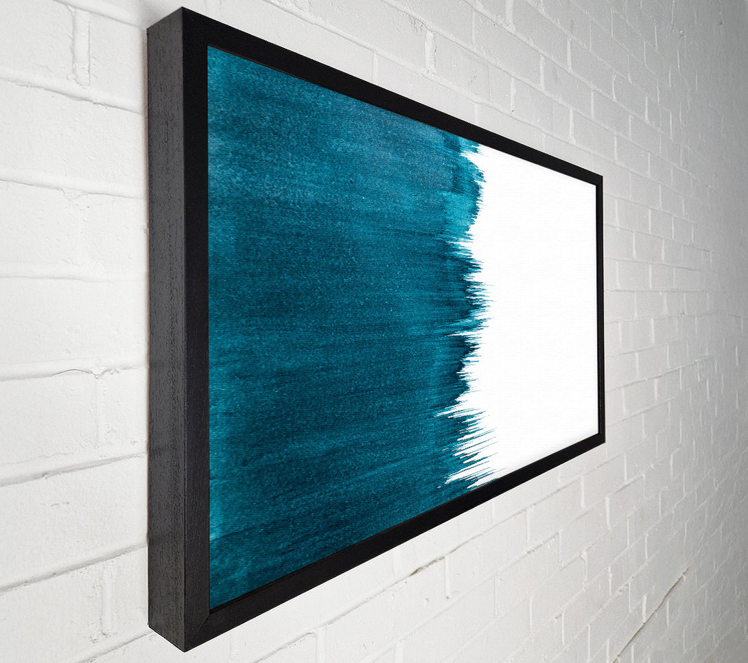  A Canvas Print of Teal Brushstrokes Fade Canvas Print