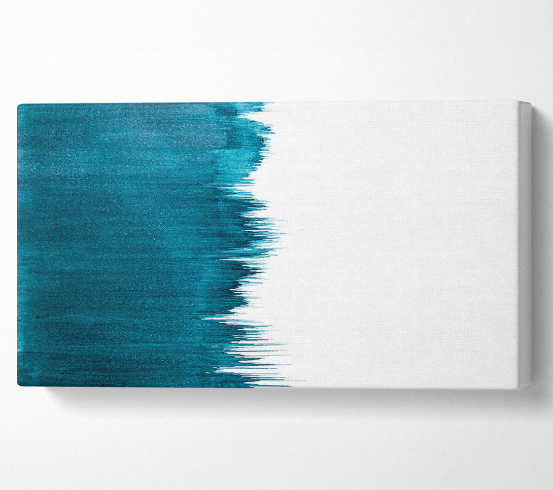  A Canvas Print of Teal Brushstrokes Fade Canvas Print