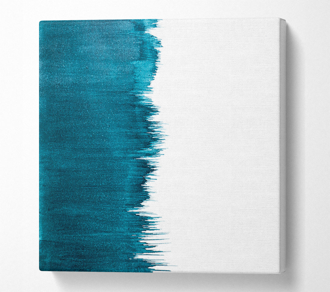  A Canvas Print of Teal Brushstrokes Fade Canvas Print