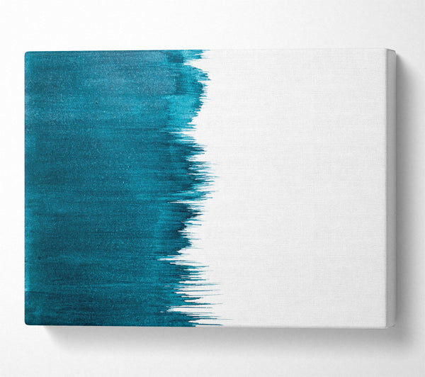  A Canvas Print of Teal Brushstrokes Fade Canvas Print