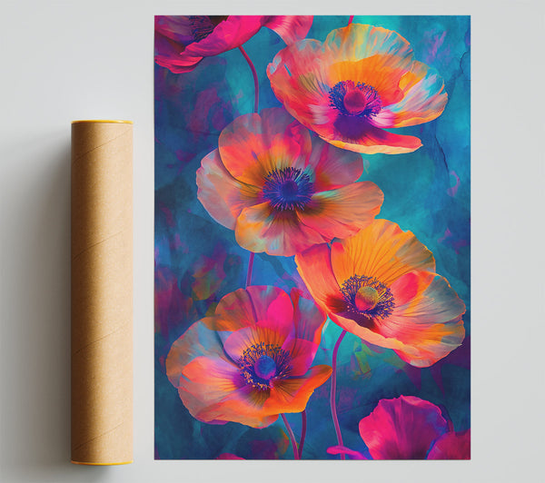 Orange Poppy Bloom Print
