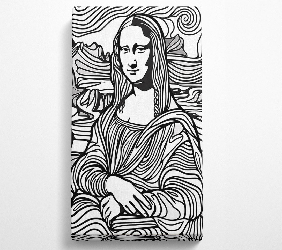  A Canvas Print of White Lines Mona Lisa Canvas Print