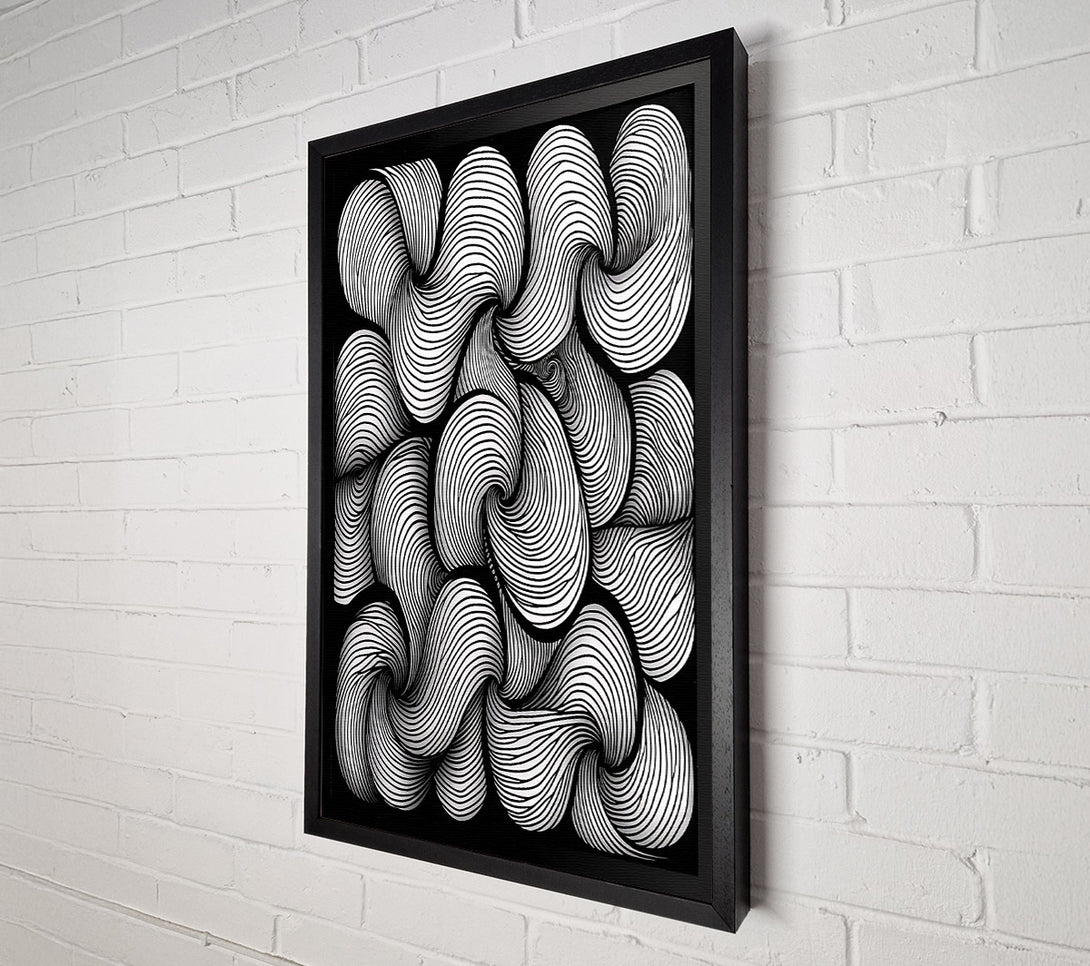  A Canvas Print of Black Swirling Lines Canvas Print