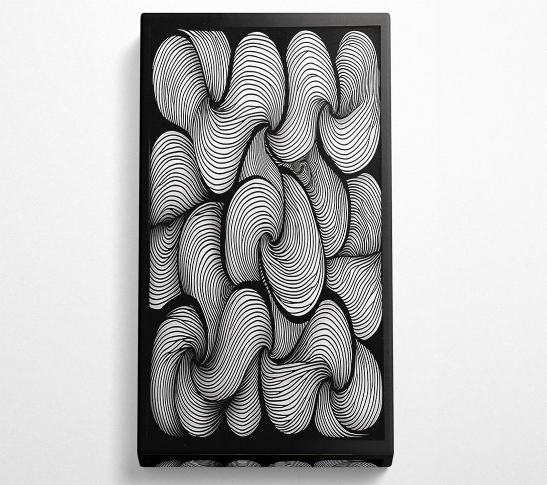  A Canvas Print of Black Swirling Lines Canvas Print