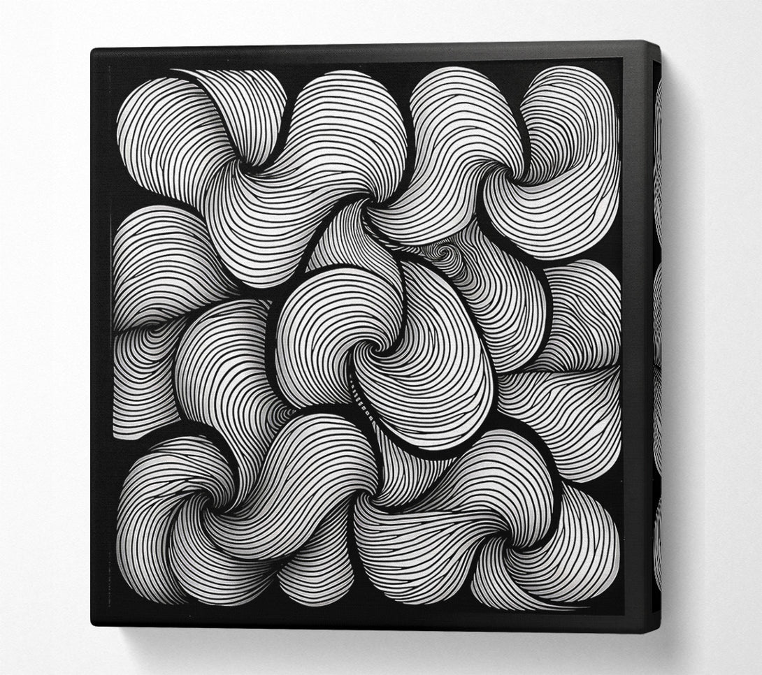  A Canvas Print of Black Swirling Lines Canvas Print