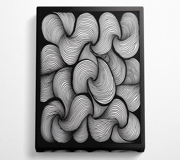  A Canvas Print of Black Swirling Lines Canvas Print