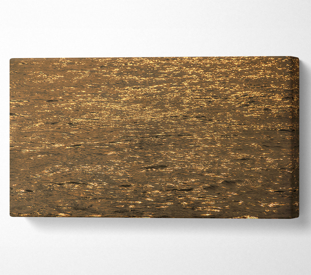  A Canvas Print of Golden Water Ripples Canvas Print