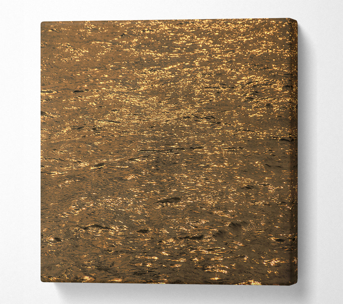  A Canvas Print of Golden Water Ripples Canvas Print