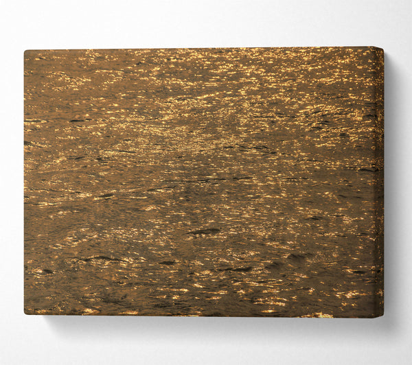  A Canvas Print of Golden Water Ripples Canvas Print