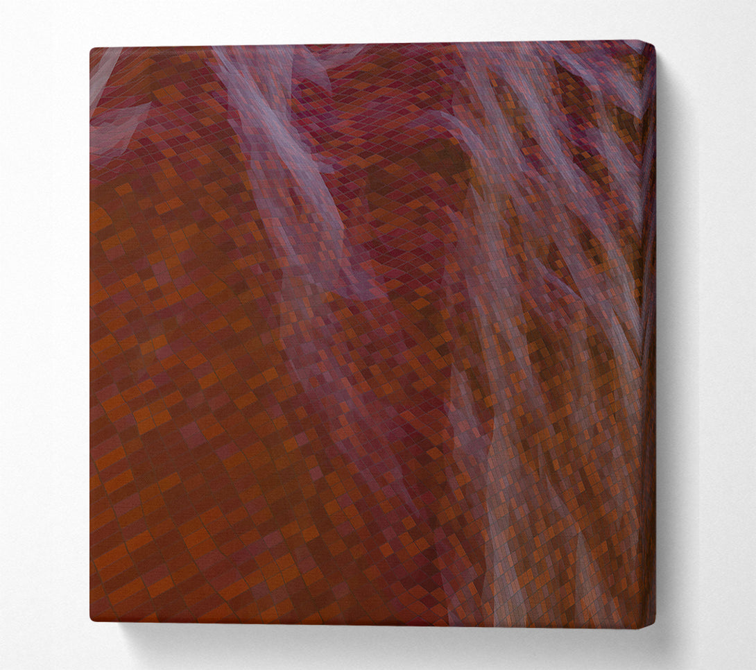  A Canvas Print of Crimson Digital Landscape Canvas Print