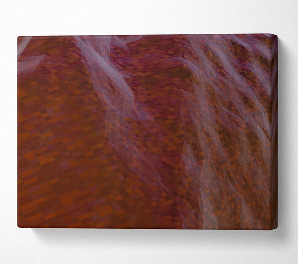  A Canvas Print of Crimson Digital Landscape Canvas Print