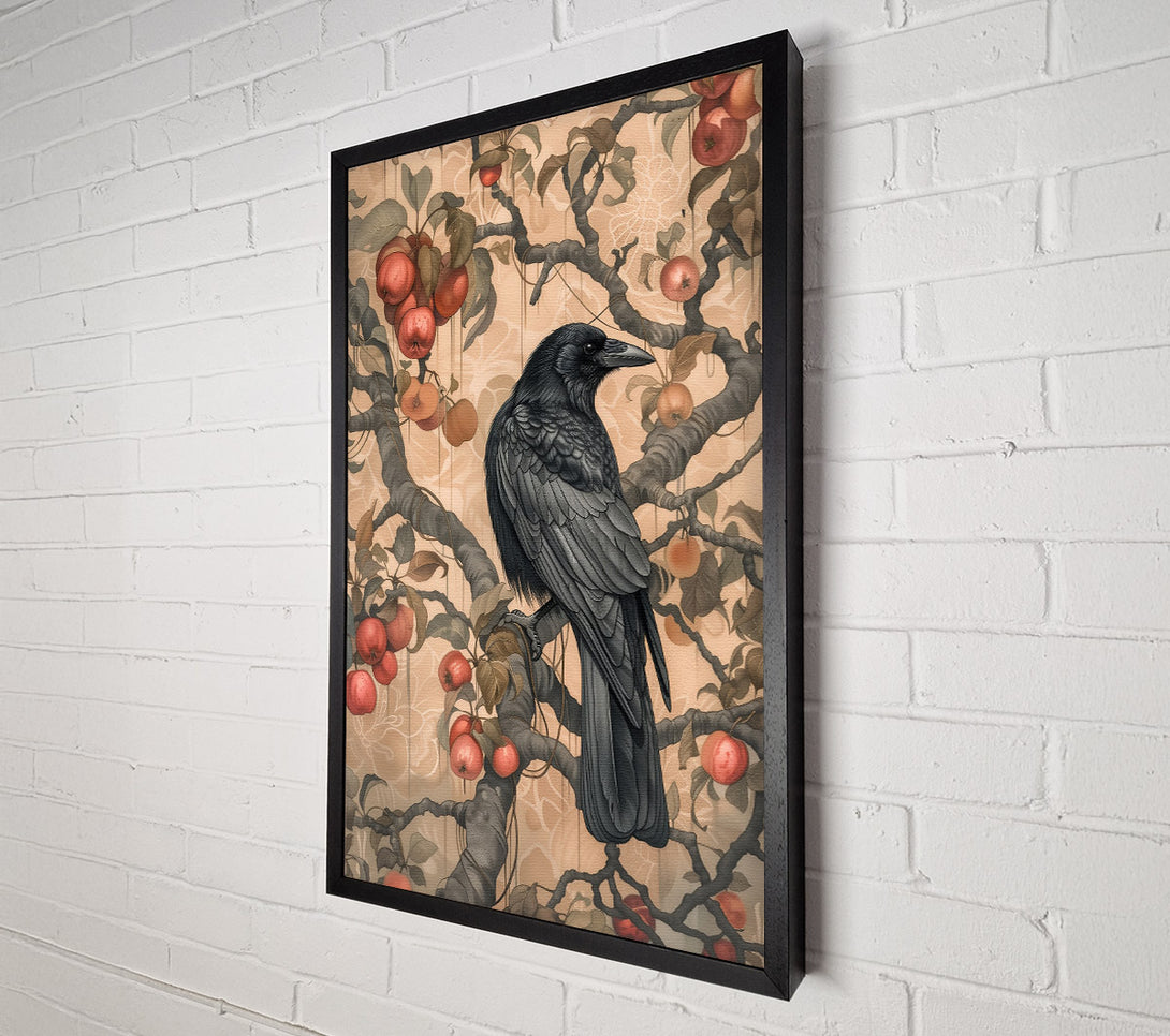  A Canvas Print of Crimson Raven'S Perch Canvas Art