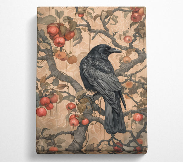  A Canvas Print of Crimson Raven'S Perch Canvas Art
