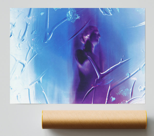 Blue And Purple Abstract Print