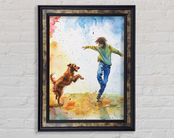 Dog Walk Framed Print
