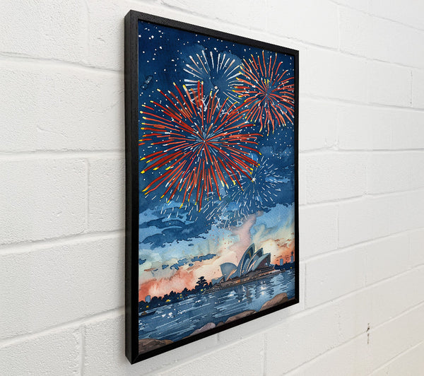 Blue Night Fireworks