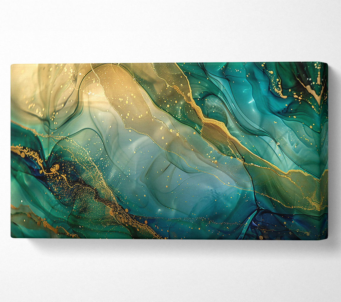  A Canvas Print of Emerald Liquid Dreams Canvas Art