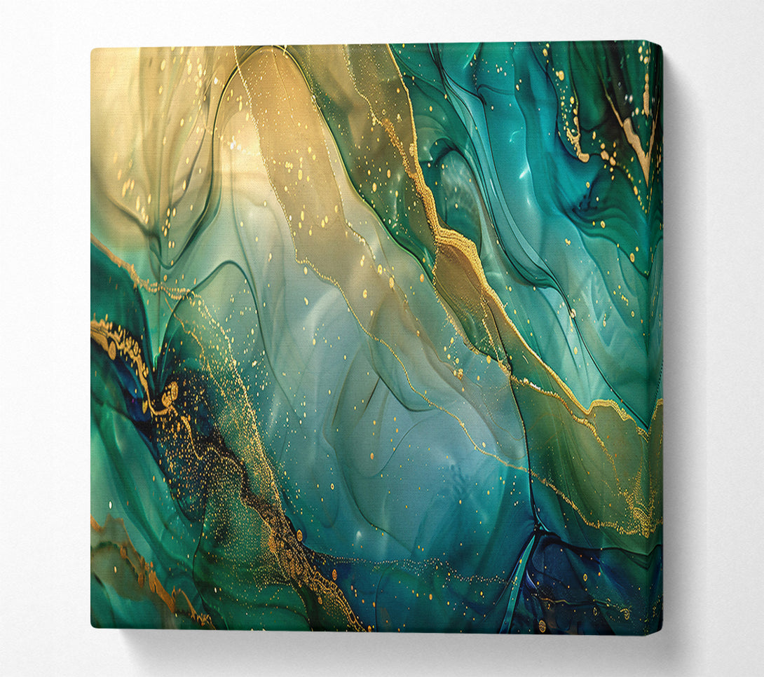  A Canvas Print of Emerald Liquid Dreams Canvas Art