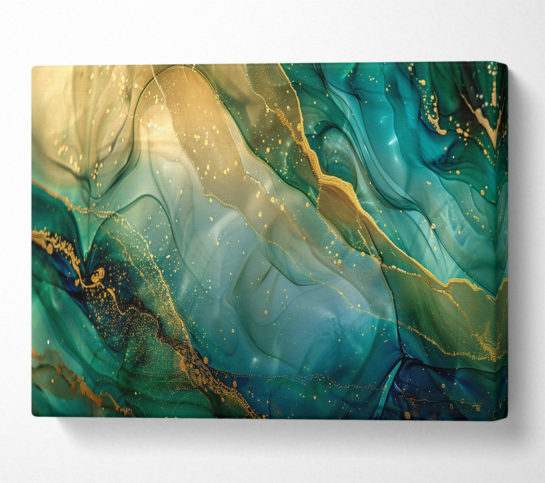  A Canvas Print of Emerald Liquid Dreams Canvas Art