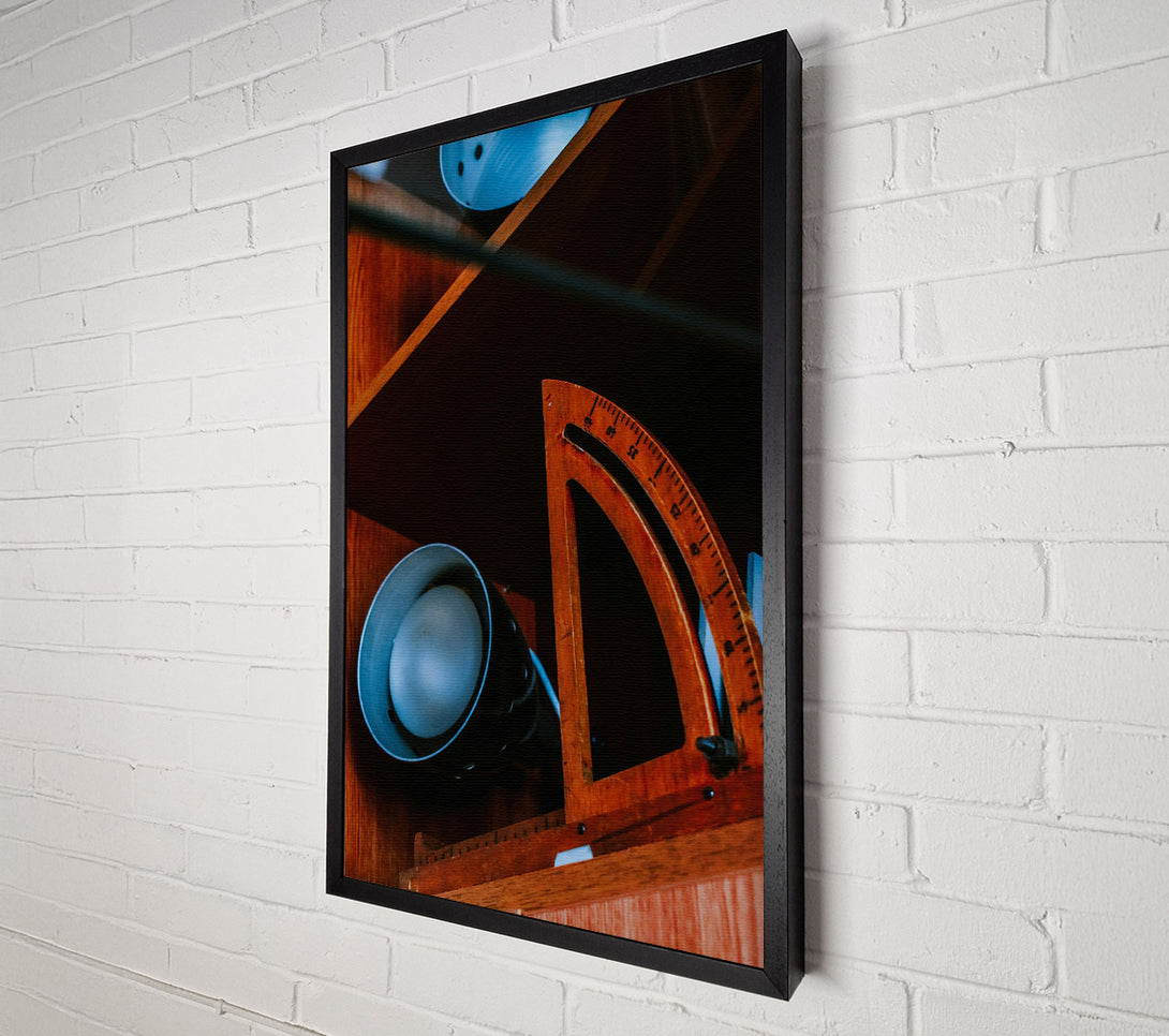  A Canvas Print of Blue Light Geometry Canvas Art