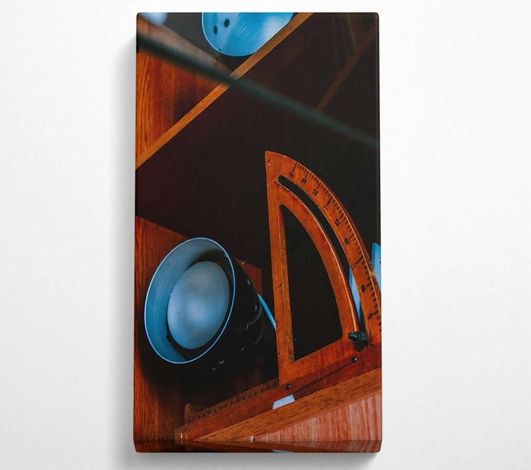  A Canvas Print of Blue Light Geometry Canvas Art